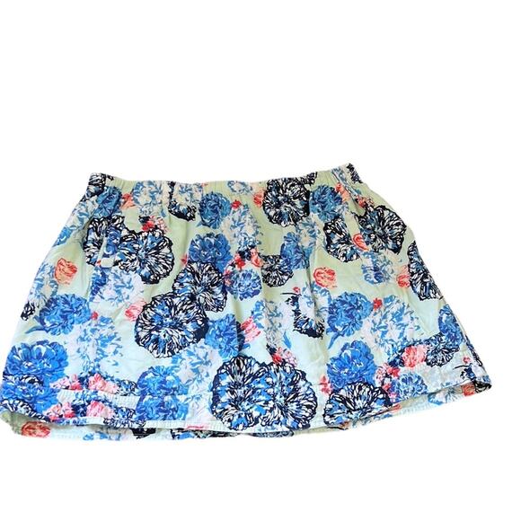 J.Crew Blue Floral Patterned Cotton Skirt - Picture 1 of 10
